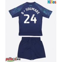 Camiseta Leicester City Boubakary Soumare #24 Visitante Equipación para niños 2025-26 manga corta (+ pantalones cortos)